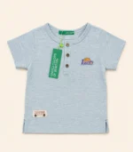 تی‌شرت بچگانه دکمه‌دار اسپرت | تیشرت آستین کوتاه کودک در دو رنگ - تصویر 4